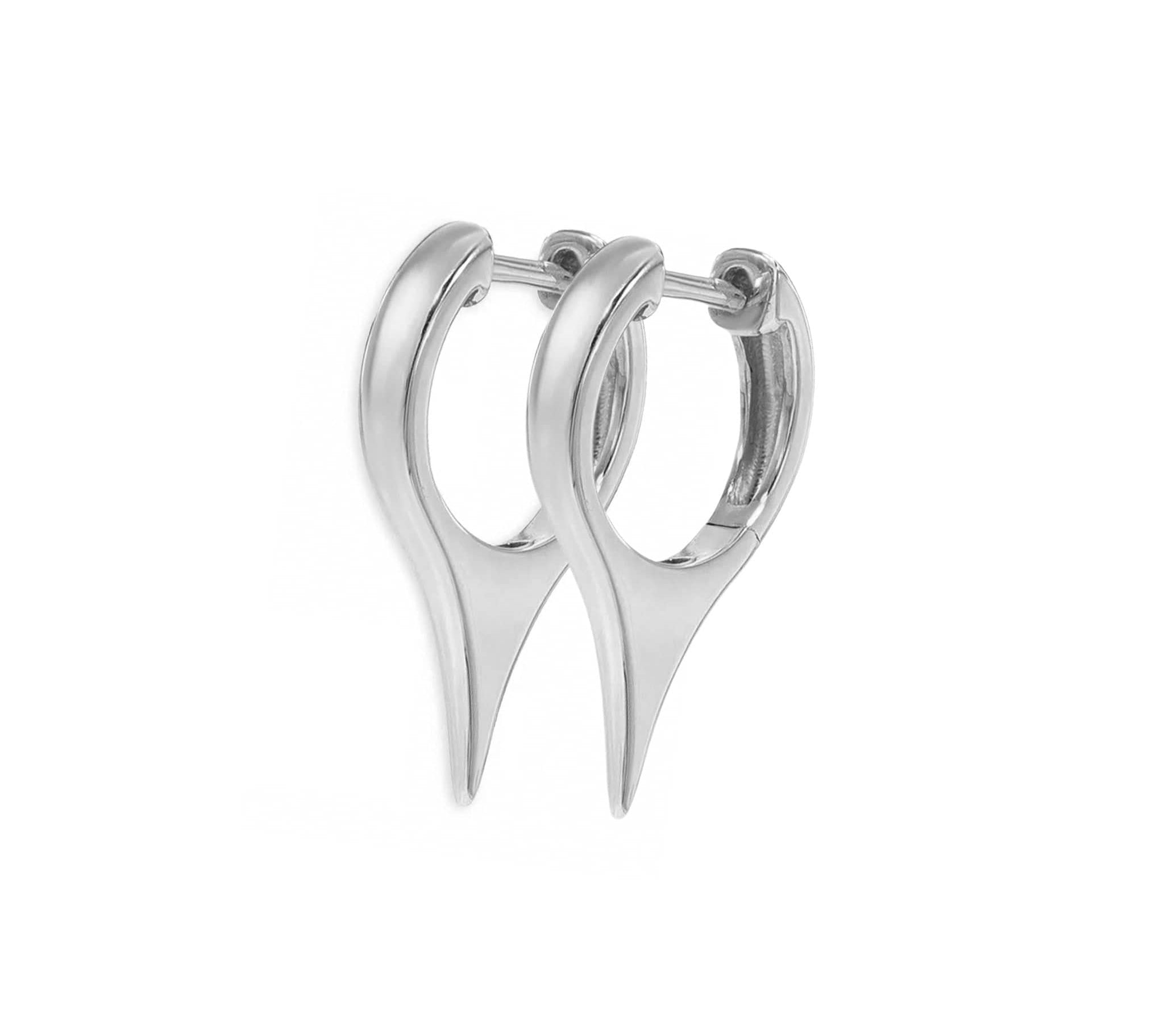 Earrings White Gold 14K Gold Dagger Hoops Earrings