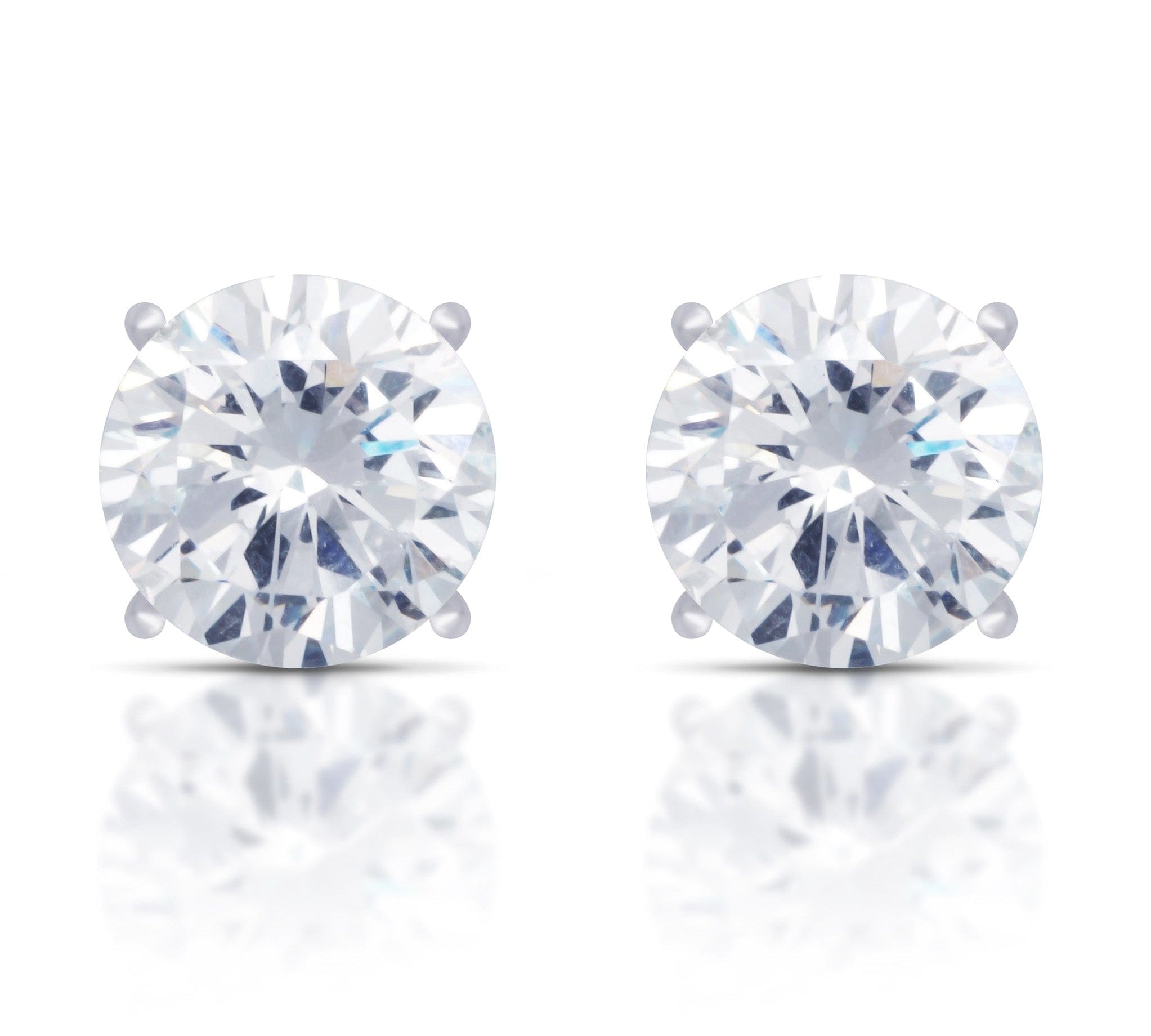 Earrings White Gold / 2.5 ct each stone (5ct total) / E/F VVS/VS 14K &18K Gold Diamond Stud Earrings Lab Grown