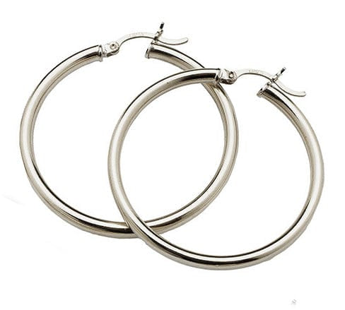 Earrings White Gold Medium Gold Hoop Earrings