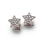 Earrings White Gold Star Diamond Stud Earrings