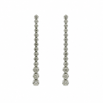 Earrings Yellow Gold 14K Gold Graduated Round Diamond Drop Earrings