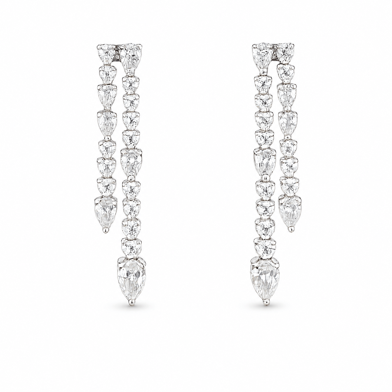 Earrings Yellow Gold / 18K 14K & 18K Gold Round and Pear Drop Earrings