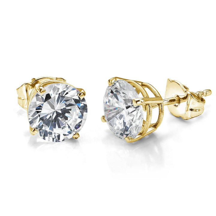 Earrings Yellow Gold / .25 ct (.5 ct total) / GHI color VS quality Diamond Stud Earrings GH color VS quality