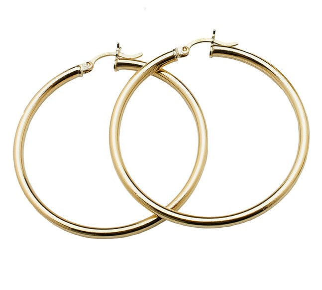 Earrings Yellow Gold Large 14K Gold Hoop Earrings