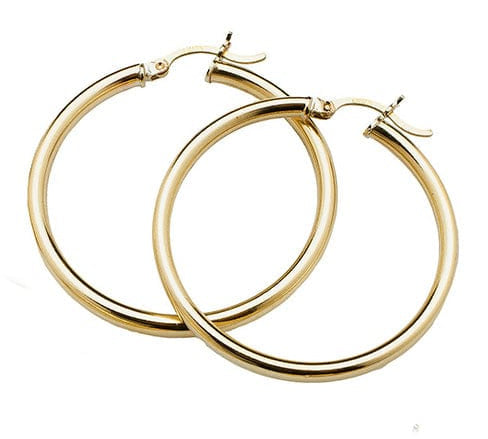 Earrings Yellow Gold Medium Gold Hoop Earrings