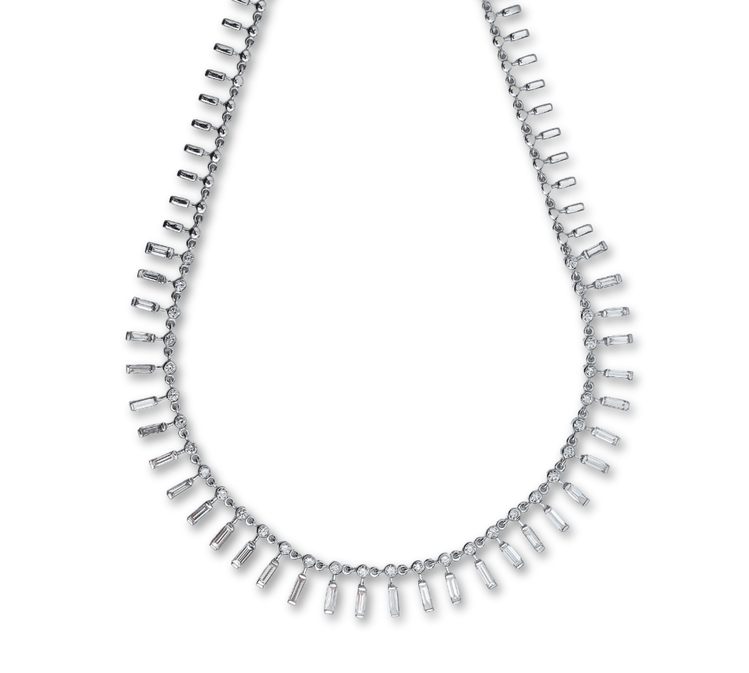 Necklace 14 & 18K Diamond Dot-Dash Necklace