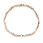 Necklace 14 & 18K Diamond & Pink Opal Necklace.