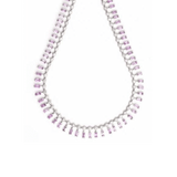 Necklace 14 & 18K Diamond & Pink Sapphire Dot-Dash Necklace