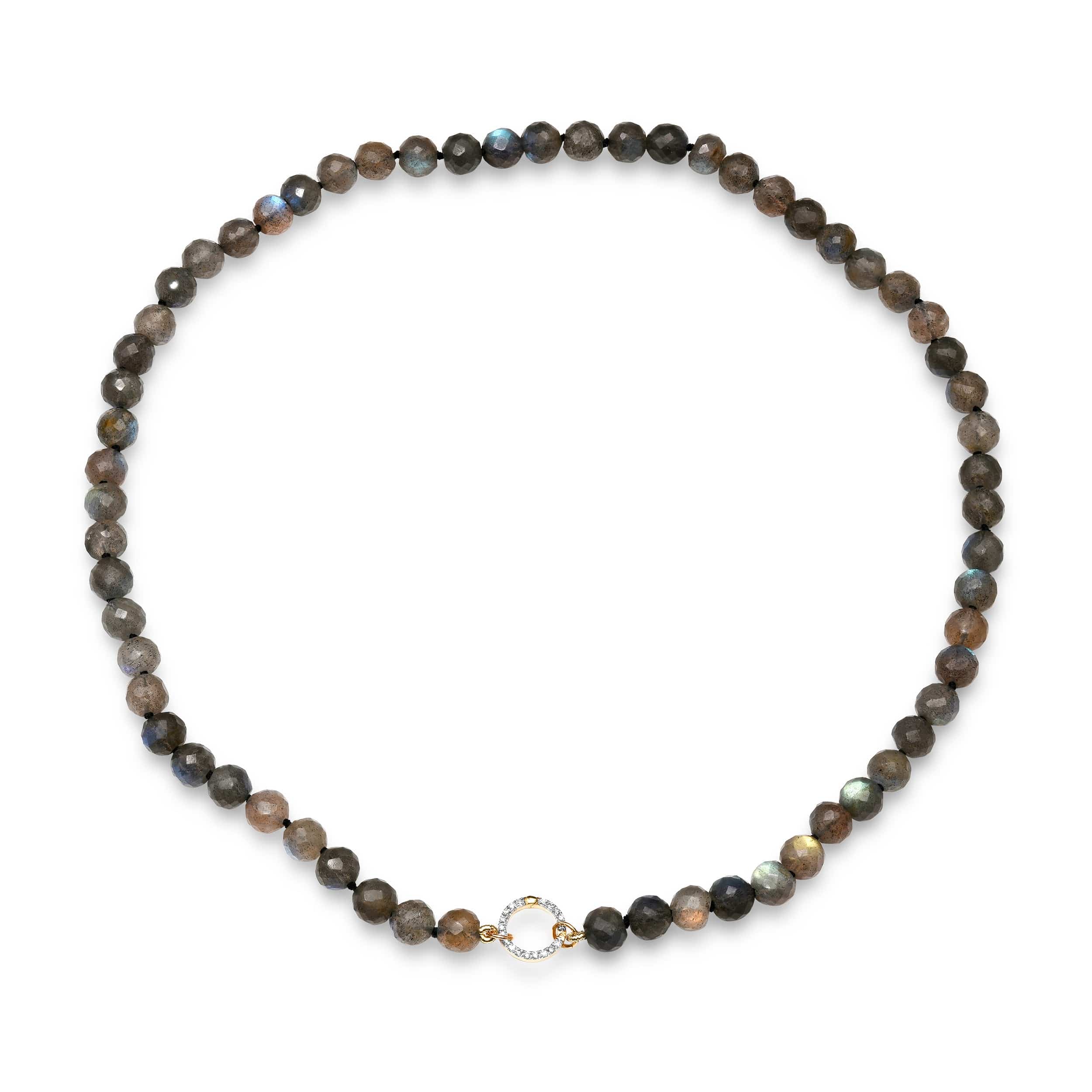Necklace 14 & 18K Gold Labradorite Necklace.