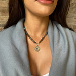 Necklace 14 & 18K Gold Labradorite Necklace.