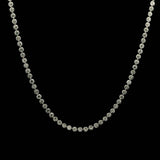 Necklace 14K Gold Diamond Strand invisible Set Drilled Diamond and Chain Necklace, Continuous Diamonds Lab Grown