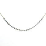 Necklace 16"-18" / Yellow Gold / 18K 18K Gold Diamond Strand invisible Set Drilled Diamond and Chain Necklace, 3.0 cts, Lab Grown