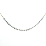 Necklace 16"-18" / Yellow Gold / 18K 18K Gold Diamond Strand invisible Set Drilled Diamond and Chain Necklace, 3.0 cts, Lab Grown