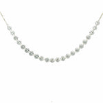 Necklace 16"-18" / Yellow Gold / 18K 18K Gold Diamond Strand invisible Set Drilled Diamond and Chain Necklace, 7.93 cts, Lab Grown