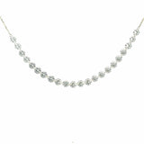 Necklace 16"-18" / Yellow Gold / 18K 18K Gold Diamond Strand invisible Set Drilled Diamond and Chain Necklace, 7.93 cts, Lab Grown