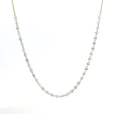 Necklace 16"-18" / Yellow Gold / 18K 18K Gold Diamond Strand invisible Set Drilled East West Pear Diamond and Chain Necklace, 3.53 carats, Lab Grown