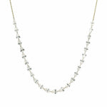 Necklace 16"-18" / Yellow Gold / 18K 18K Gold Diamond Strand invisible Set Drilled East West Pear Diamond and Chain Necklace, 6.01 carats, Lab Grown