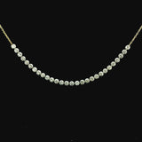 Necklace 18K Gold Diamond Strand invisible Set Drilled Diamond and Chain Necklace, 3.0 cts, Lab Grown
