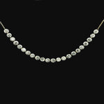 Necklace 18K Gold Diamond Strand invisible Set Drilled Diamond and Chain Necklace, 5.2 cts, Lab Grown