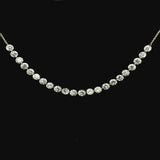 Necklace 18K Gold Diamond Strand invisible Set Drilled Diamond and Chain Necklace, 5.2 cts, Lab Grown