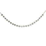 Necklace 18K Gold Diamond Strand invisible Set Drilled Diamond and Chain Necklace, 5.2 cts, Lab Grown