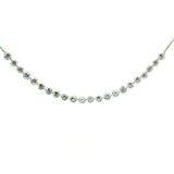 Necklace 18K Gold Diamond Strand invisible Set Drilled Diamond and Chain Necklace, 5.2 cts, Lab Grown