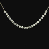 Necklace 18K Gold Diamond Strand invisible Set Drilled Diamond and Chain Necklace, 7.93 cts, Lab Grown