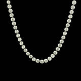 Necklace 18K Gold Invisible Set Graduated Drilled Diamond Necklace, 20 cts, Continuous Lab Grown