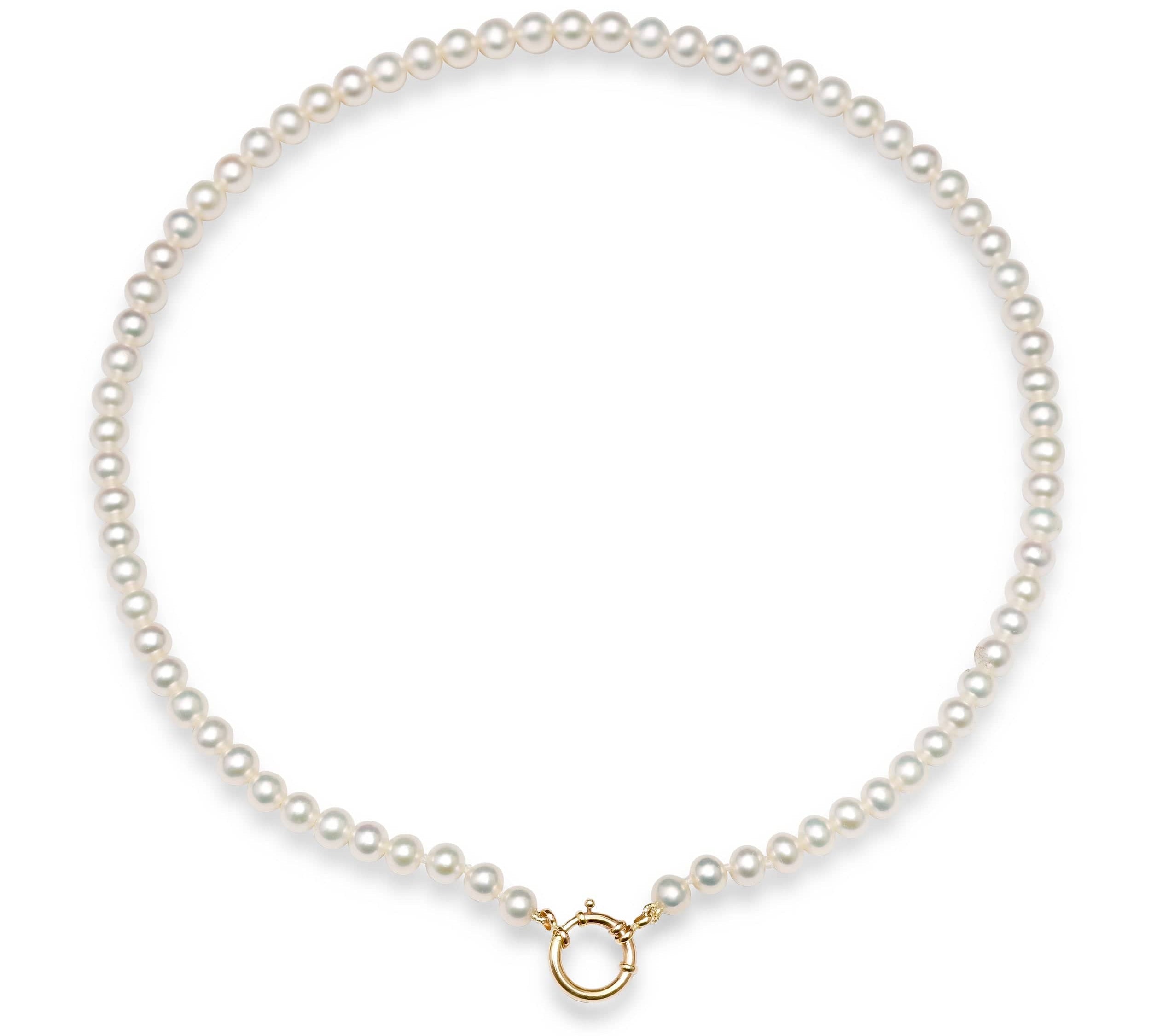 Necklace 4 & 18K Gold Pearl Necklace.