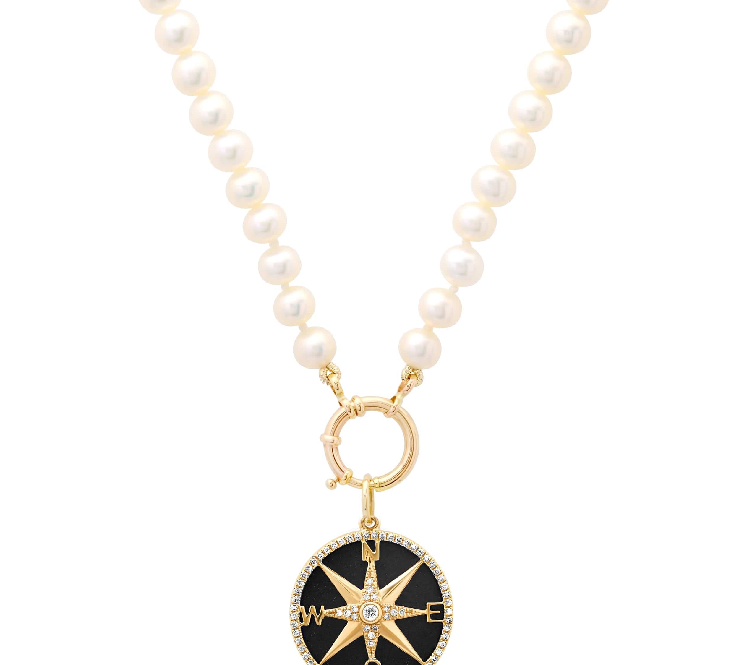 Necklace 4 & 18K Gold Pearl Necklace.
