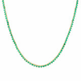Necklace Emerald Tennis Necklace 3-Prong