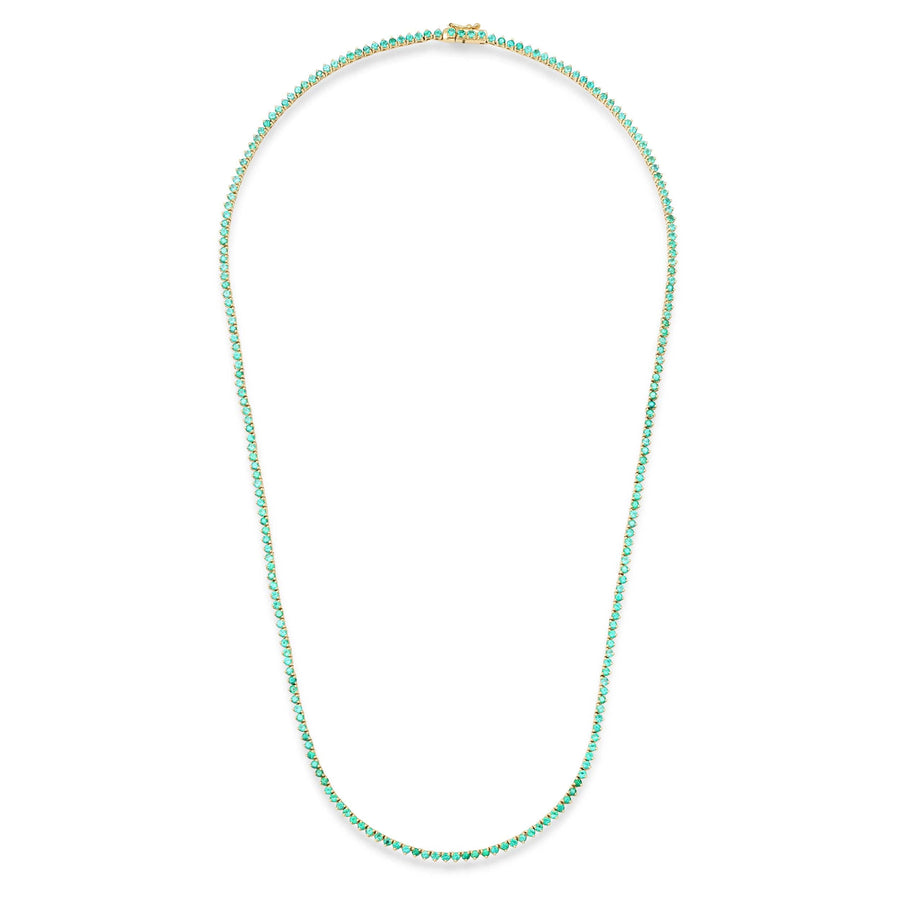 Necklace Emerald Tennis Necklace 3-Prong