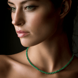 Necklace Emerald Tennis Necklace 4-Prong