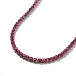 Necklace Ruby Tennis Necklace 4-Prong, 10+ carats
