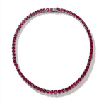 Necklace Ruby Tennis Necklace 4-Prong, 10+ carats