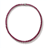 Necklace Ruby Tennis Necklace 4-Prong, 10+ carats