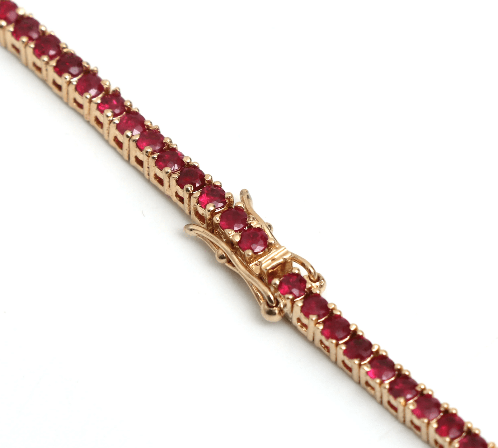 Necklace Ruby Tennis Necklace 4-Prong