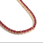 Necklace Ruby Tennis Necklace 4-Prong