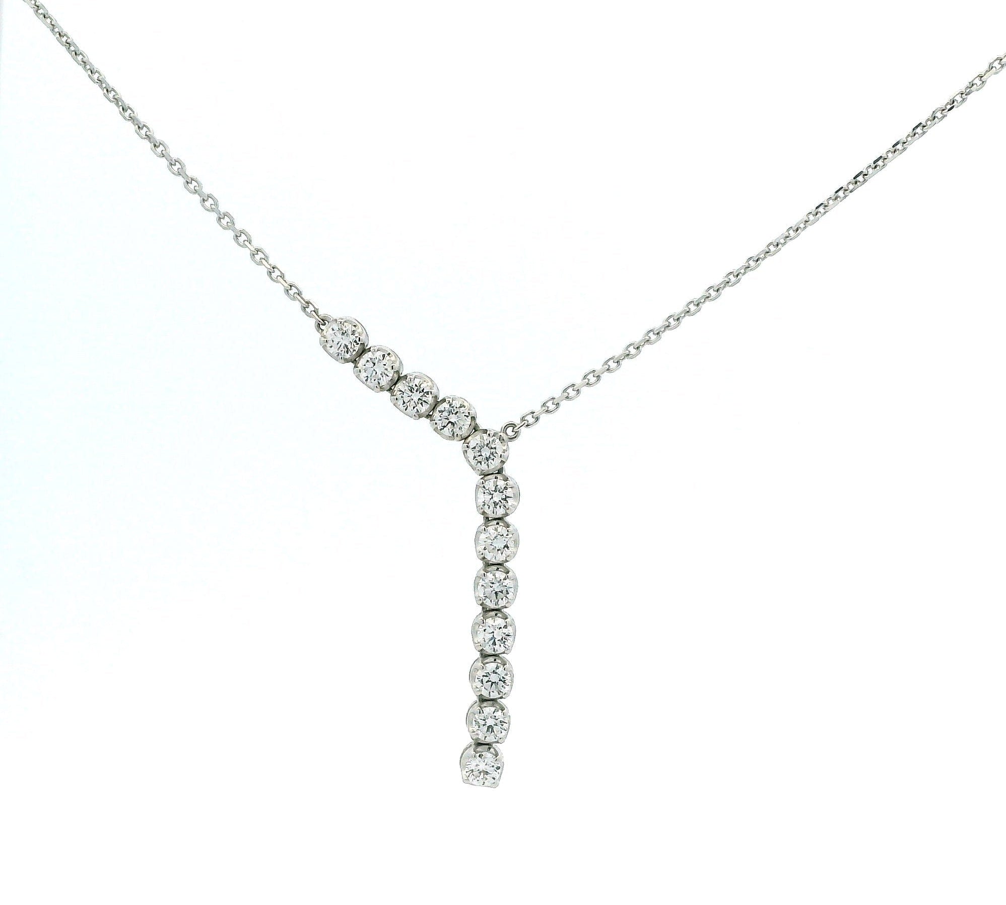 Necklace Twelve Diamond Necklace, Lab Grown