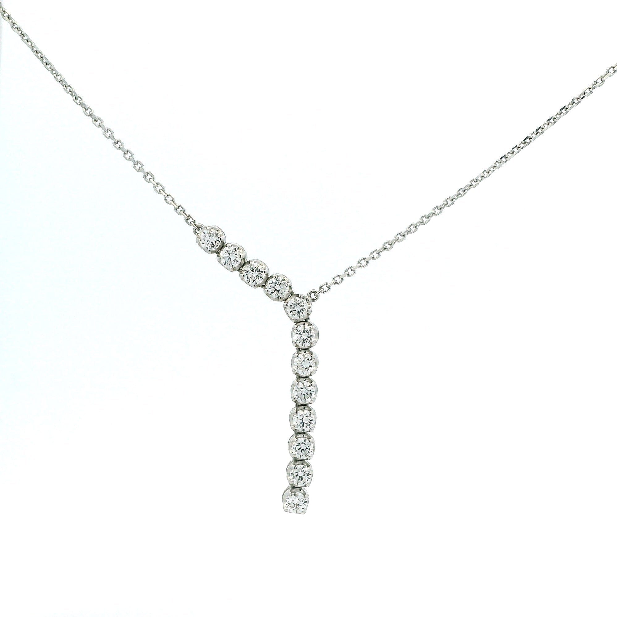 Necklace Twelve Diamond Necklace, Lab Grown