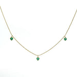 Necklace Yellow Gold / 14K 14 & 18K Gold Emerald Heart Bezel Necklace