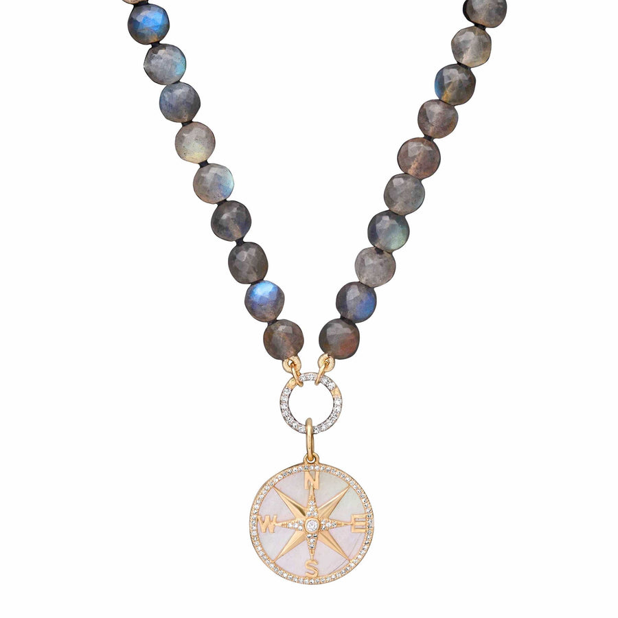 Necklace Yellow Gold / 14K 14 & 18K Gold Labradorite Necklace.