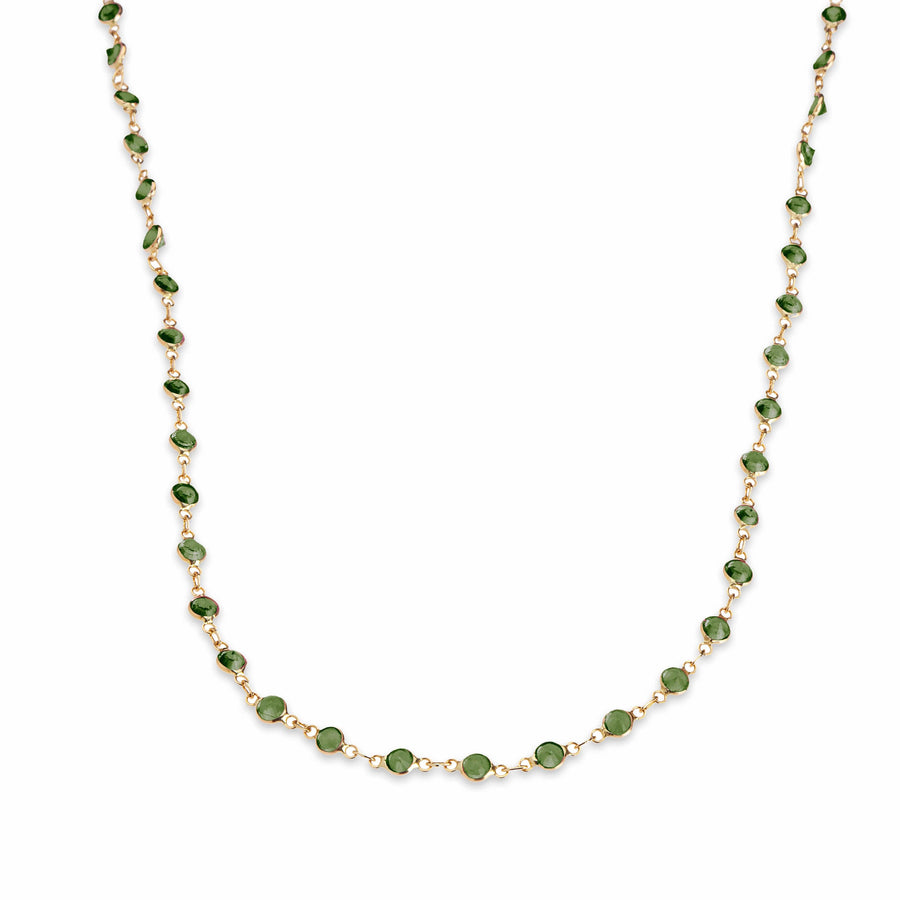 Necklace yellow gold 14K Gold Emerald Strand Necklace