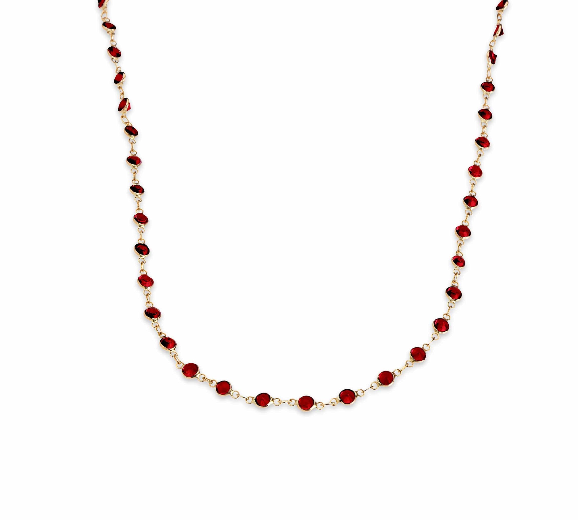 14K Gold Ruby Strand Necklace – Audrey Nicole Diamonds