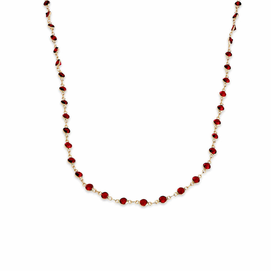 Necklace yellow gold 14K Gold Ruby Strand Necklace