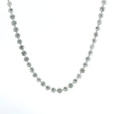 Necklace Yellow Gold / 18K 18K Gold Invisible Set Graduated Drilled Diamond Necklace, 20 cts, Continuous Lab Grown