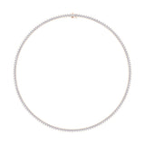 Necklaces 14K & 18K Gold and Diamond Tennis Necklace 3-Prong Setting, Straight, Lab Grown, 8-11.5cts