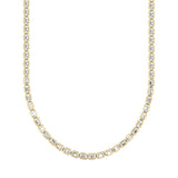 Necklaces 14K & 18K Gold Bezel Set East West Emerald Cut Diamond Necklace, Lab Grown