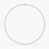 Necklaces 14K & 18K Gold Bezel Set Round Brilliant Diamond Necklace, Lab Grown, 7-7.5 Carats