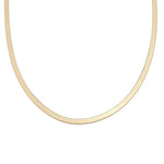 Necklaces 14K & 18K Gold Herringbone Chain Necklace 5mm